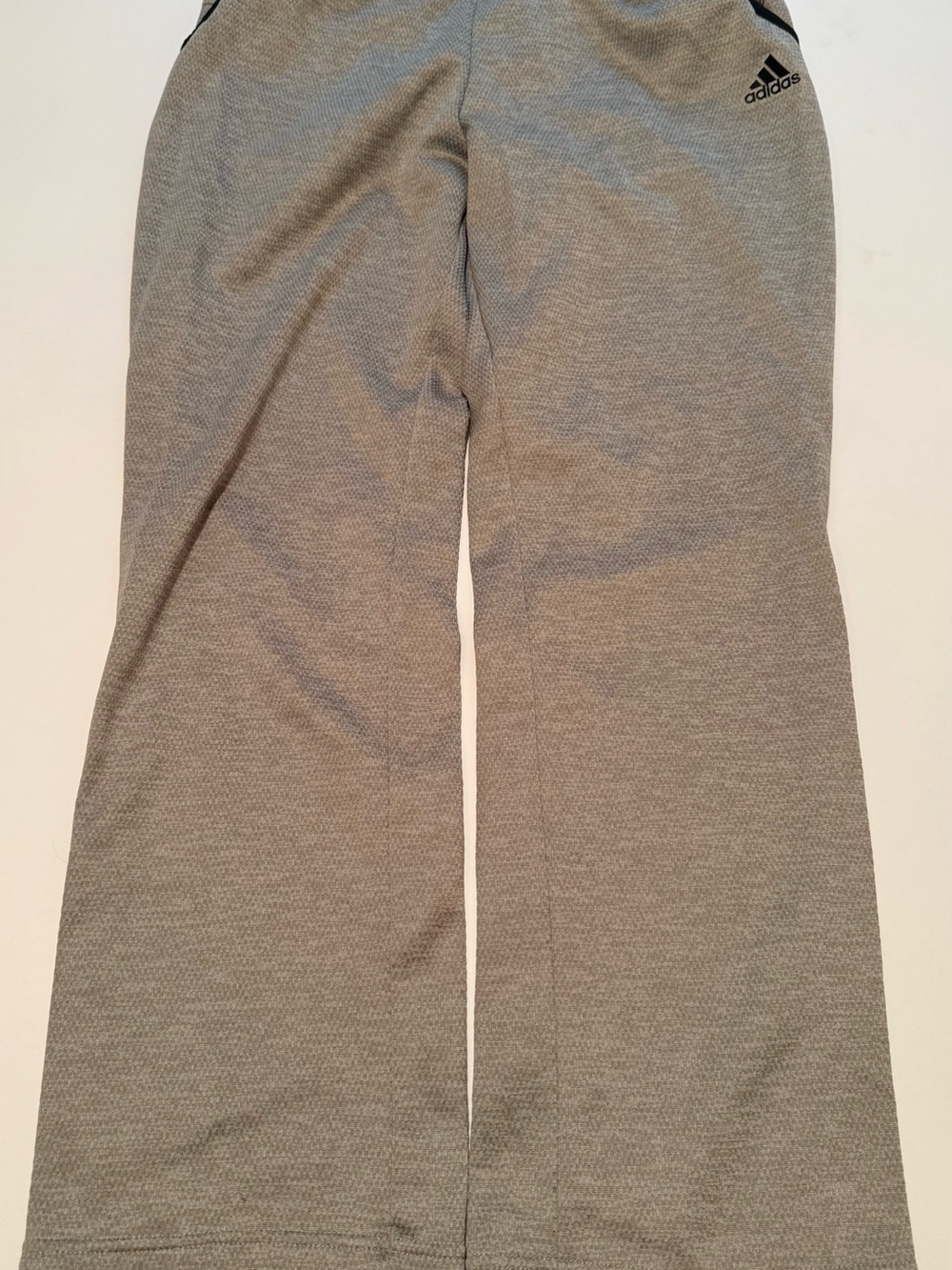 adidas Light Gray Mesh-Lined Sweatpants with Logo Tag